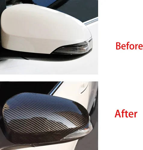 Vista 2 de MICROCK Cubierta de espejo retrovisor para puerta lateral para Toyota Corolla 2014-2018, para C-HR 2018-2022, para Camry 2013-2017, para Avalon