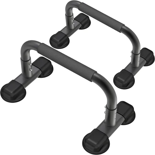 Vista 2 de Dolibest Push Up Bar, 12'' High Parallettes Bars with Wooden Handles, Stable and Comfortable Calisthenics Equipment, Suitable for Handstand, L-Sit