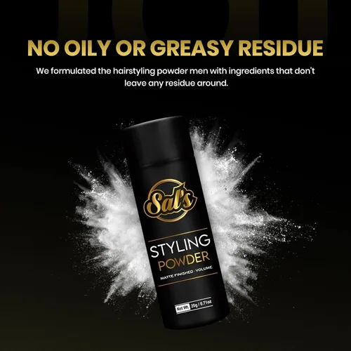 Vista 9 de Sal's Polvo de peinado profesional Aspecto natural y polvo de sujeción fuerte para hombre Fácil de aplicar sin aceite ni residuos grasos