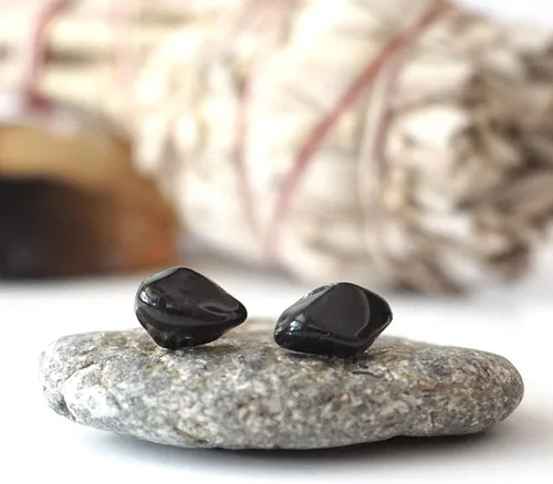 Vista 39 de Pendientes de tuerca de cristal de piedra natal aleternativa para mujer y hombre