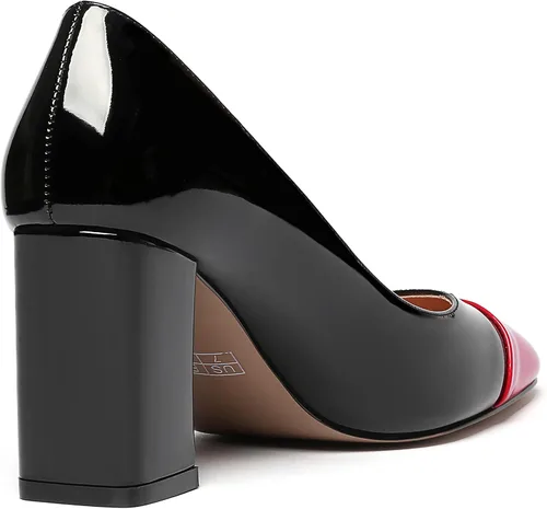 Vista 5 de WAYDERNS Zapatos de tacón alto con puntera cuadrada para mujer, de 3 pulgadas