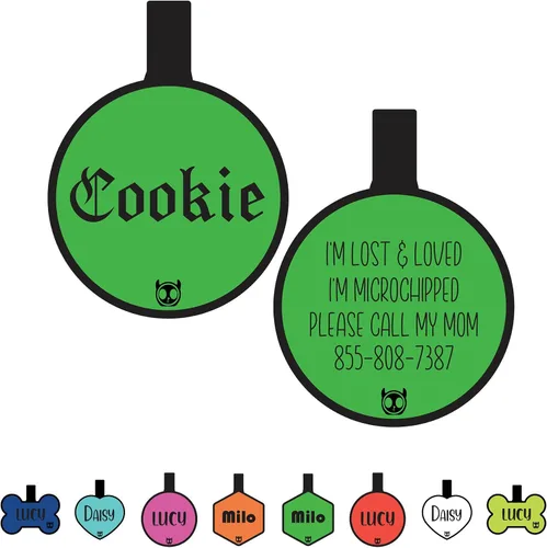 Vista 9 de Etiqueta de gato silenciosa de silicona personalizada con 5 líneas de grabado profundo personalizado duradero, etiqueta de identificación de mascota
