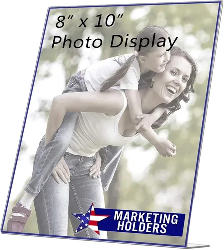 Vista 11 de Marketing Holders 4 Pack 17 "x 11" Mesa Horizontal Carpa Carpa Soporte de Letrero de Acrílico Claro Aviso Tienda de Documentos Marco de Señalización