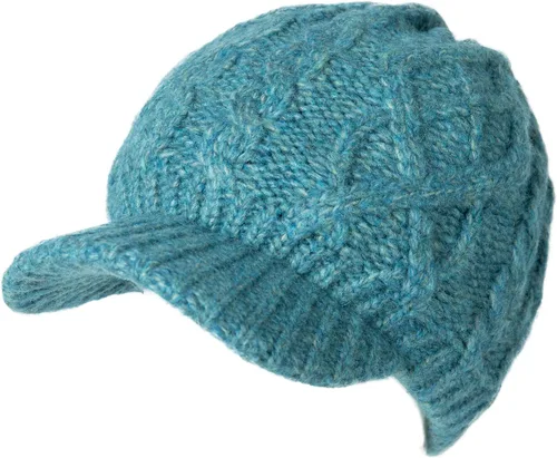 Vista 6 de Comhats - Gorro de 50/100 % lana, con visera, tejido, para el invierno y el clima frío
