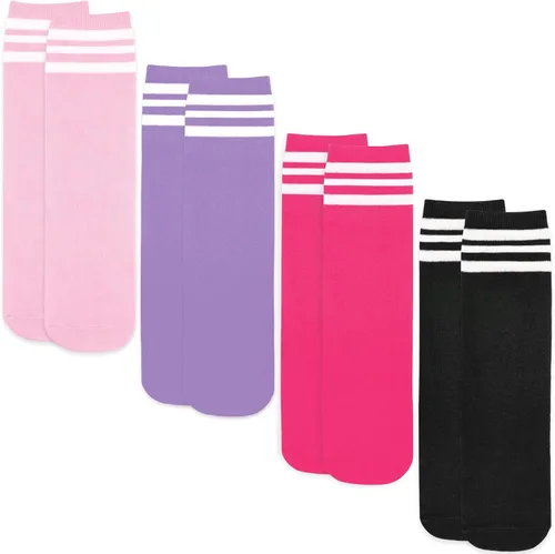 Vista 6 de qikqik 4 pares de calcetines de fútbol para niños pequeños, calcetines de fútbol para niñas y niños, calcetines de béisbol para niños pequeños