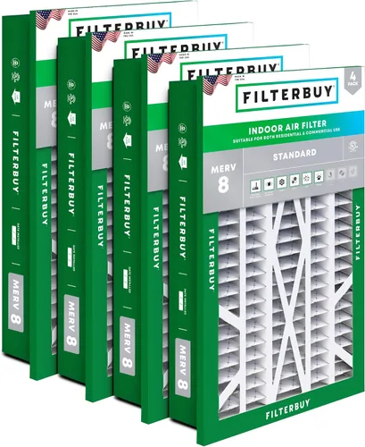 Vista 14 de Filterbuy Filtro de aire MERV 8 Essential Dust & Allergy Defense de 10 x 17 x 2 pulgadas (paquete de 4), filtros exteriores plisados electrostáticos