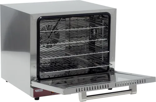 Vista 4 de Kratos Horno comercial, horno de convección eléctrico de encimera de tamaño medio con control de vapor, acero inoxidable, 208/240V (29M-059)
