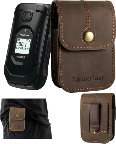 Vista 7 de Funda para teléfono con tapa para Motorola Razr, Samsung Z Flip 5/4/3 Series, funda de cuero negro con clip para cinturón con tarjetero y cierre