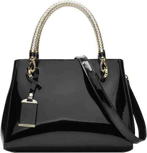 Vista 5 de Bolso elegante para mujer y bolso con asa superior, bolso de hombro de charol