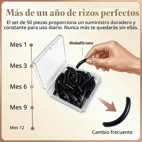 Vista 7 de Paquete de 50 almohadillas de repuesto compatibles con rizadores
