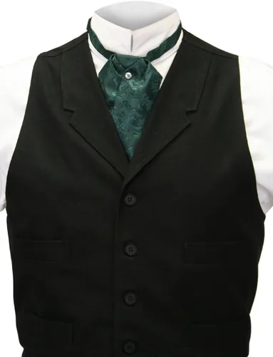Vista 13 de Historical Emporium Corbata de satén jacquard para hombre, corbata victoriana eduardiana occidental para boda, Halloween, cosplay