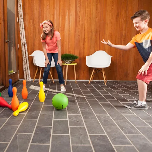 Vista 8 de Champion Sports - Juego de bolos de espuma ponderada, solo pasadores