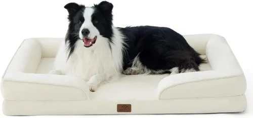 Vista 51 de Bedsure - Cama para gatos de interior, sofá cama lavable para perros muy pequeños, espuma de soporte con funda extraíble y lavable, forro Gris