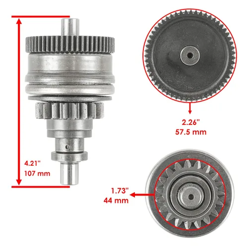 Vista 3 de Caltric Motor de arranque y accionamiento Bendix compatible con Yamaha Wave Raider 1100 Ra1100 Waveraider 1995-1996 Jetski