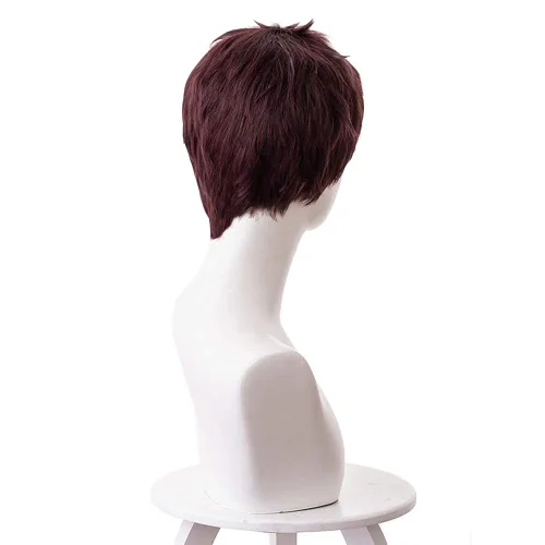 Vista 3 de XiongXiongLe Peluca de Halloween, cosplay, anime, My Hero Academia, Overhaul Cos, juego de rol, sintético marrón, pelucas de pelo corto en capas