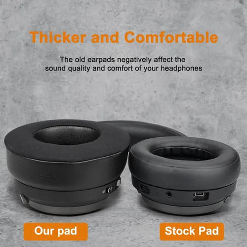 Vista 8 de SOULWIT Almohadillas de enfriamiento para auriculares Corsair Virtuoso, almohadillas con espuma de aislamiento de ruido de alta densidad, grosor