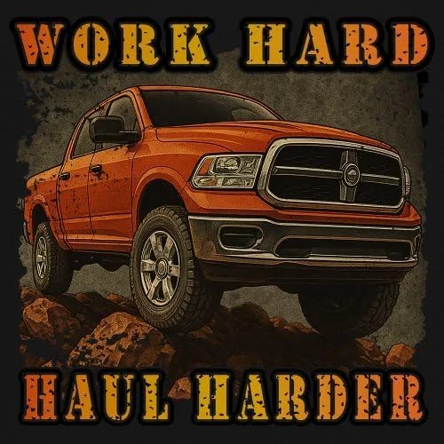 Vista 3 de Work Hard Haul Harder Youth Short Sleeve T-Shirt