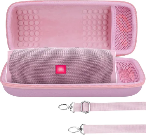 Vista 9 de Carcasa Rígida Lebakort Compatible con Altavoz JBL Charge 5 Charge 4 Impermeable (Carcasa Negra)