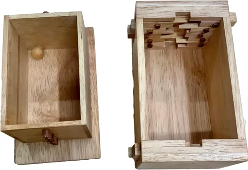 Vista 3 de Creative Crafthouse Caja de Rompecabezas con Cerradura Secreta I Caja de Rompecabezas de Madera Estilo Mandala Premium