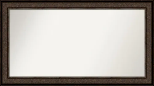 Vista 1098 de Amanti Art Espejo de pared personalizado no biselado (25 x 25 pulgadas), marco de bronce acentuado, varios tamaños personalizados, espejo de baño