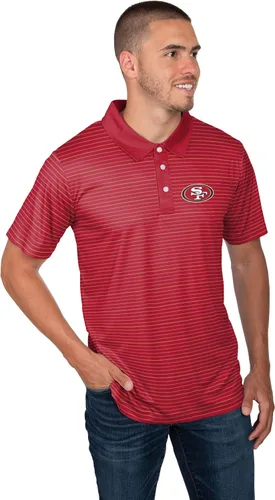 Vista 29 de FOCO Mens NFL Team Logo Striped Polyester Polo Short Sleeve Shirt