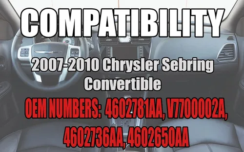 Vista 5 de SWITCHDOCTOR Interruptor maestro de ventana para Chrysler Sebring Convertible 2007-2010