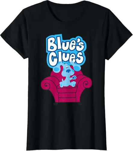 Vista 37 de Camiseta Blue's Clues On Red Sofa Negro