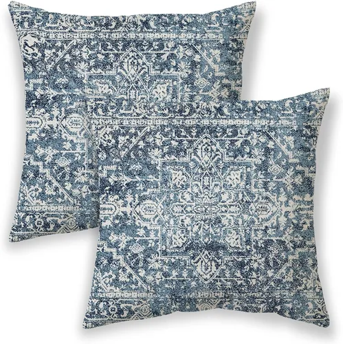 Vista 8 de BETGINY Fundas de almohada boho de 16x16 pulgadas, diseño étnico marrón beige, fundas de almohada decorativas para exteriores para sofá