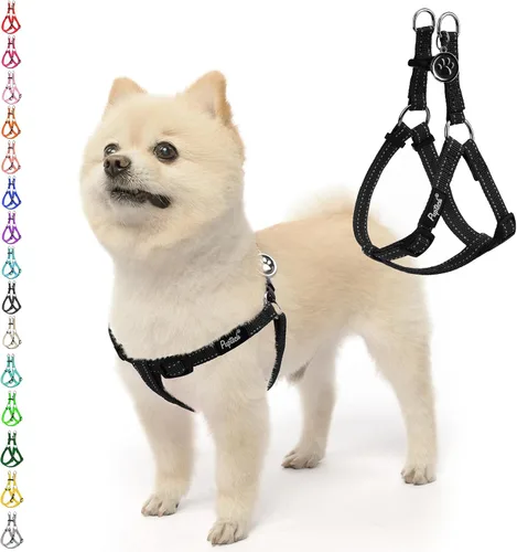 Vista 52 de Pupteck - Arnés para perros sin jalar, suave, ajustable, de nailon, talla básica, chaleco para cachorro, para caminar al aire libre con etiqueta