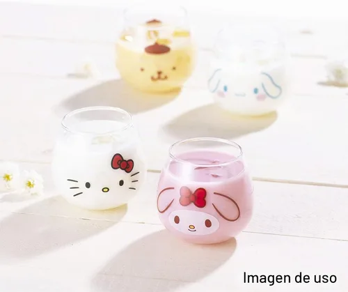 Vista 4 de Sanrio 501131 Hello Kitty - Vaso tambaleante, 11.8 fl oz (10.8 fl oz), cara 01. Gatito