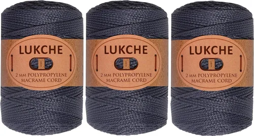 Vista 18 de Cordón de macramé de poliéster de 0.059-0.079 in, 3 madejas (3 x 153 yardas), cuerda de macramé 100% polipropileno de alta calidad, bolsa