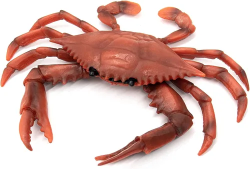 Vista 6 de AUEAR Cangrejo de plástico para decoración, criaturas artificiales de la vida marina, animales simulados, regalo creativo, rojo, paquete de 2