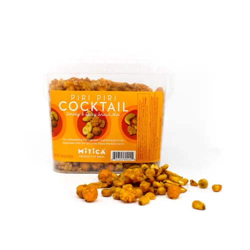 Vista 2 de Mitica Piri Piri Nueces de Cóctel Preenvasadas Tina Pequeña, 750 GR