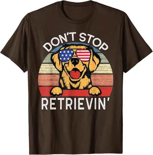 Vista 9 de Don't Stop Retrievin' Golden Retriever Dog Camiseta, Negro