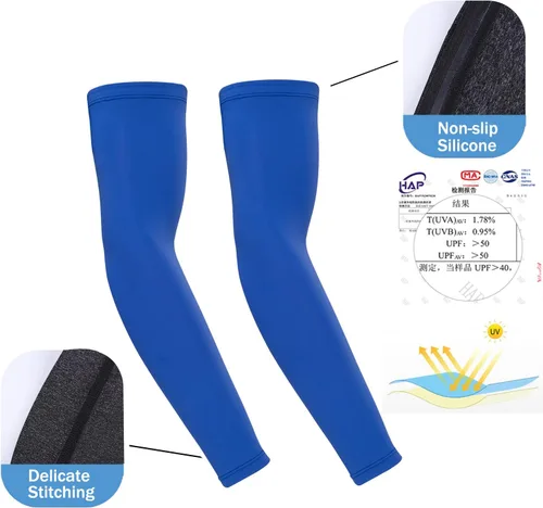 Vista 4 de Juego de polaina de cuello con protección UV, mangas para brazos, máscara refrescante para el cuello y mangas de compresión para cubrir los brazos