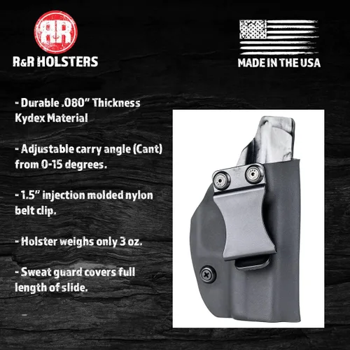 Vista 11 de R&R Holsters (Negro) Funda para cinturón exterior Funda de pala OWB se ajusta