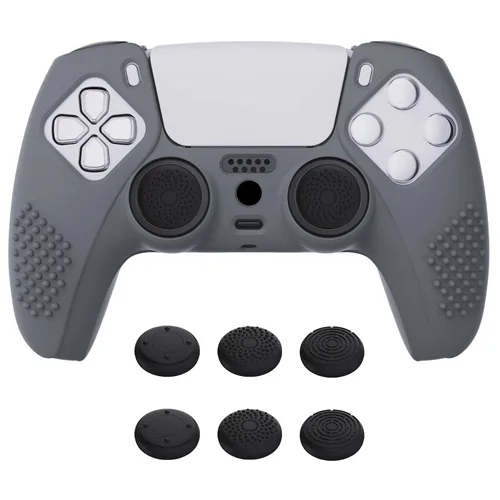 Vista 19 de eXtremeRate PlayVital Aqua Green 3D Studded Edition Anti-Slip Silicone Cover Skin for ps5 Controller, Soft Rubber Case for PS5 Wireless Controller