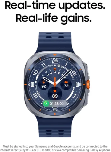 Vista 5 de Samsung Galaxy Watch Ultra (2025) - Reloj inteligente LTE de 1.850 in, carcasa de titanio, entrenamiento avanzado del sueño, entrenador de correr