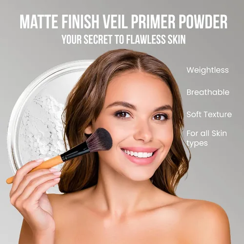 Vista 7 de Kit de inicio de 6 piezas (BEIGE) Maquillaje mineral Tamaño de muestra Set cara desnuda mate base cubierta