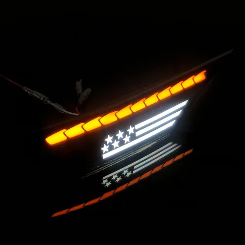 Vista 5 de Luz LED de marcador lateral de guardabarros delantero switchback blanco/ámbar conjunto de lámpara de señal de giro compatible con Honda Civic 10ª