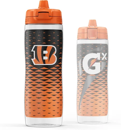 Vista 21 de Gatorade Gx NFL - Botellas antideslizantes para apretar, 30 onzas líquidas, sistema de hidratación Gx