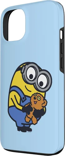 Vista 2 de iPhone 13 Despicable Me Minions Bob Holding Teddy Bear Case