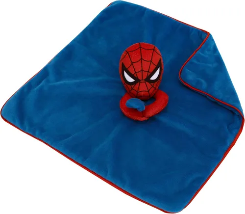Vista 3 de Marvel Spiderman - Manta de seguridad súper suave para bebé azul y rojo