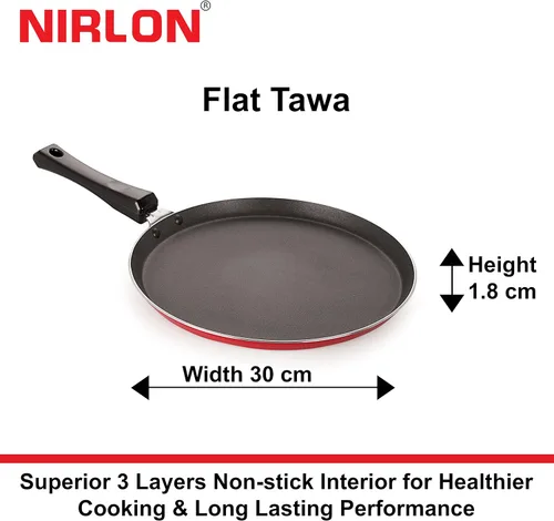 Vista 2 de Nirlon - Juego de 2 utensilios de cocina de aluminio antiadherente, rojo/negro (0.102 in_FT13_CT12_64_3)