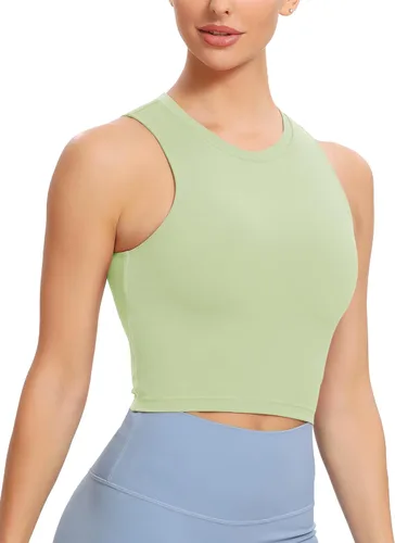 Vista 5 de Natural Feelings Nudi - Sujetadores deportivos para mujer, con relleno extraíble, sin mangas, para yoga, fitness, entrenamiento, ombligueras