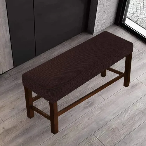 Vista 8 de Beacon Pet Fundas de jacquard para banco de comedor, funda tapizada de elastano suave y elástica, extraíble y lavable para sala de estar, Marrón