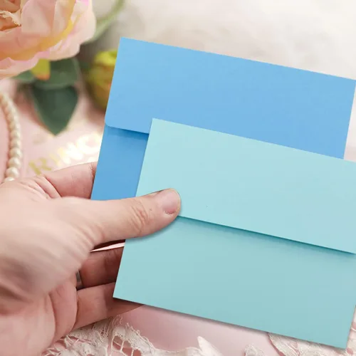 Vista 4 de VANRA Paquete de 150 sobres coloridos para invitaciones, sobres A2 a granel para tarjetas de felicitación de 4.25 x 5.5, invitaciones de boda, fotos