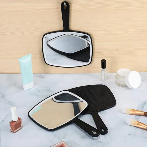 Vista 3 de Qunclay Espejo de mano grande de 10 piezas con asa para montaje en pared para peluquería baño, regalo escolar de belleza portátil para tocador