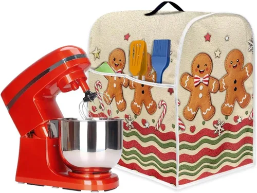 Vista 3 de Funda para batidora de Navidad para Kitchen Aid de 4.5 a 5 cuartos de galón, cubiertas antipolvo para electrodomésticos pequeños de hombre de Un