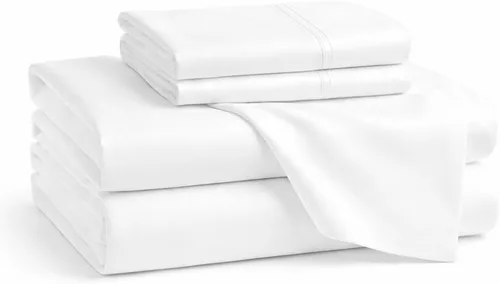 Vista 39 de SGI bedding Sábanas 100% algodón egipcio tamaño individual – Sábanas refrescantes, ropa de cama blanca suave y transpirable, ropa de cama de lujo